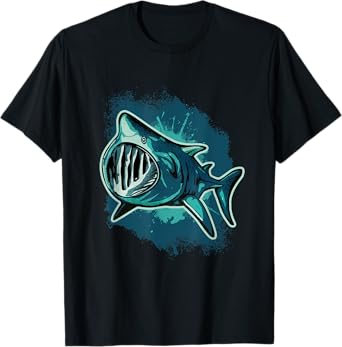 Ferocious Shark Art - Ocean Predator Basking Shark T-Shirt