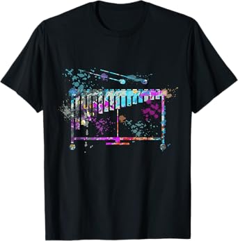 Vibraphone Instrument Silhouette Vibraphones T-Shirt