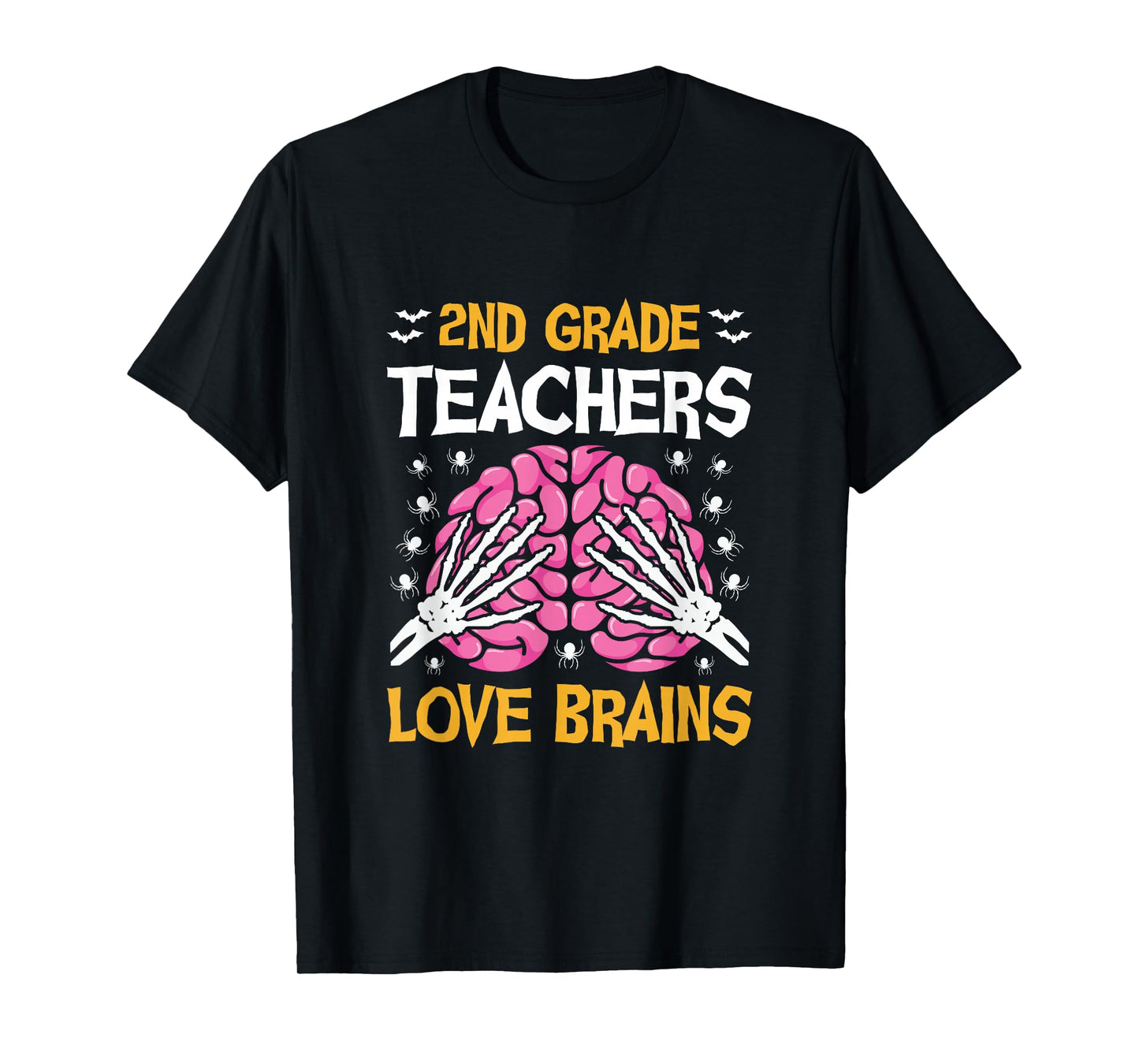 2nd Grade Teachers Love Brains Funny Halloween School T-Shirt