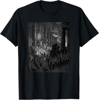Satan Takes his Throne in Hell Gustave Dore Paradise Lost T-Shirt