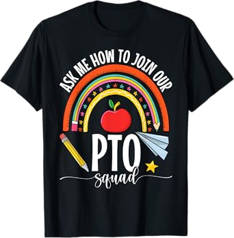 PTO Crew Parent Teacher Organization Parent School Volunteer Men Women Kids T-Shirt