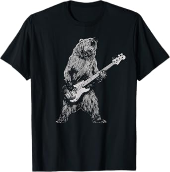 Bear plays guitar bass T-Shirt