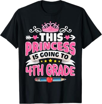 Kids This Princess Is Going To 4th Grade Girl Back to School T-Shirt