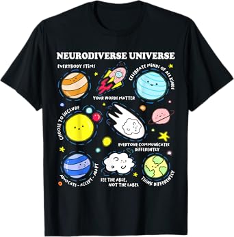 Kids Autism Awareness Neurodiverse Universe Neurodiversity T-Shirt