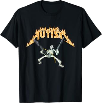 Autism Skeleton Meme Funny Men Women Kids T-Shirt
