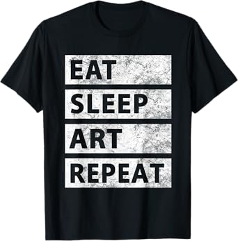 Art Painting Artist Gift Eat Sleep Art T-Shirt