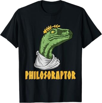 Philosophy Major Student Shirts & Gifts Philosoraptor Velociraptor Philosopher - Funny Philosophy T-Shirt