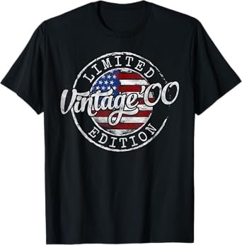 Vintage 2000 25th Birthday Gifts For Men Women 25 Year Old T-Shirt