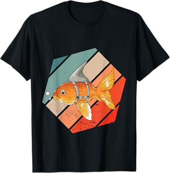 Shark Goldfish Motivational Fish Dream Big Playful Bold T-Shirt