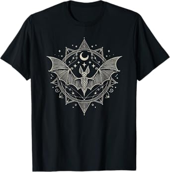 Bat Graphic Gothic Art Design T-Shirt