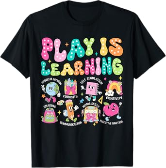 Retro Play Is Learning Kindergarten Teacher Team Women Kids T-Shirt