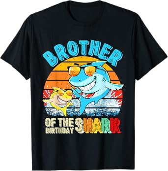 Brother Of The Birthday Shark Family Brother Shark Birthday T-Shirt