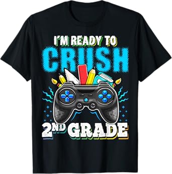I'm Ready to Crush 2nd Grade Back to School Video Game Boys T-Shirt