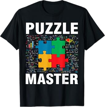 Funny Puzzle Master Jigsaw Puzzles Math Lover T-Shirt