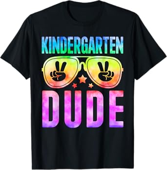 Kindergarten Dude Tie Dye Back To School Kindergarten Boys T-Shirt