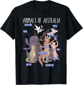 Animals Of Australia Australian Animal Educational T-Shirt