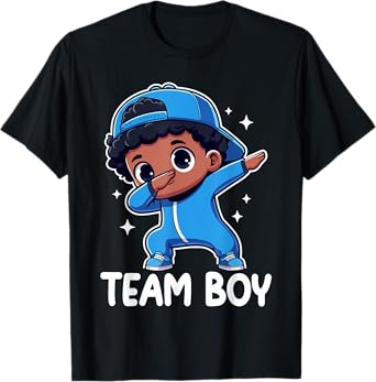 Gender Reveal Party Team Boy Baby Dabbing Announcement T-Shirt