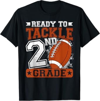 Ready To Tackle 2nd Grade Football First Day Boys Toddlers T-Shirt