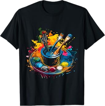 Artist Paint Palette And Brushes Art T-Shirt