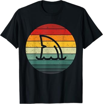 Vintage Shark Fin Retro 80s 90s Shark Lover Sea Animal T-Shirt