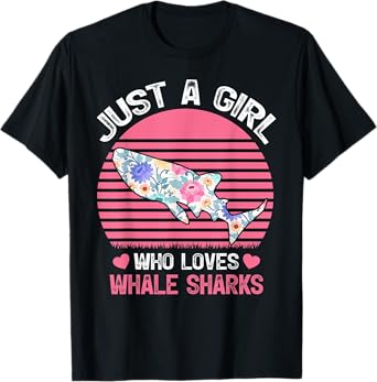 Vintage Whale Shark Lover Just A Girl Who Loves Whale Sharks T-Shirt