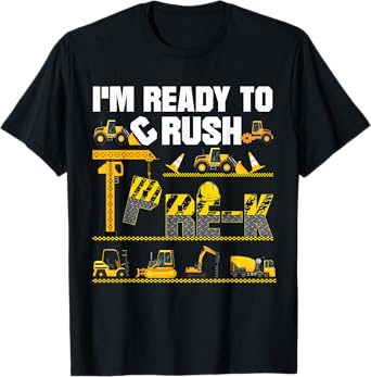 Ready To Crush Pre-K Construction First Day Of School Boys T-Shirt