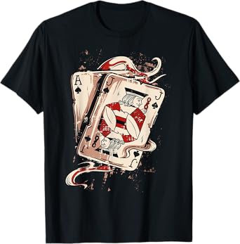 Poker Hand Ace and Jack Playing Cards Blackjack T-Shirt