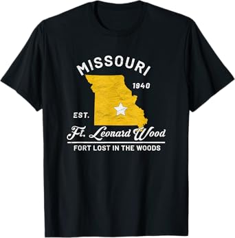 Fort Leonard Wood Missouri Mo Vintage Fort Lost in the Woods T-Shirt