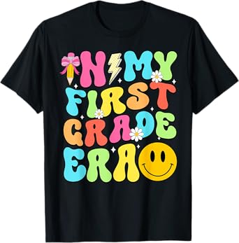 In My First Grade Era Back To School 1st Grade Girl Teacher T-Shirt