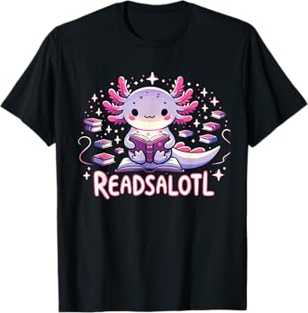 Axolotl Books Readsalotl Reading Bookworm Boys Girls Kids T-Shirt