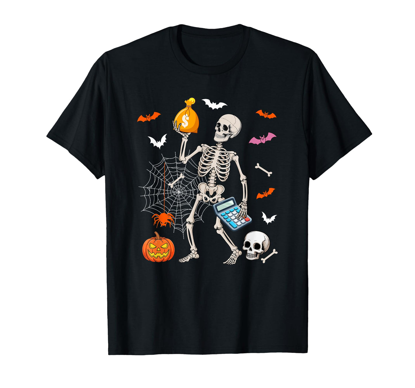 Accountant Job Horror Skeleton Halloween Costume Team T-Shirt