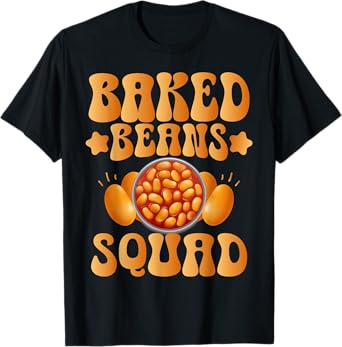 Baked Beans Tshirt Unisex-Adult Baked Beans Lover T-Shirt Black Small Funny Baked Beans Design