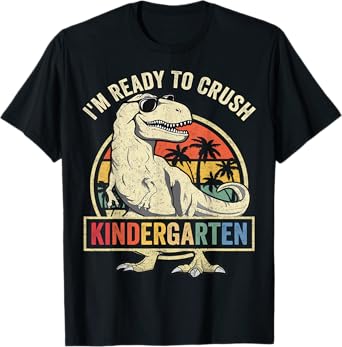 I'm Ready To Crush Kindergarten Back To School Dinosaur Boys T-Shirt