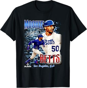 Mookie Betts | Los Angeles Baseball Players | MLBMBE7001 T-Shirt