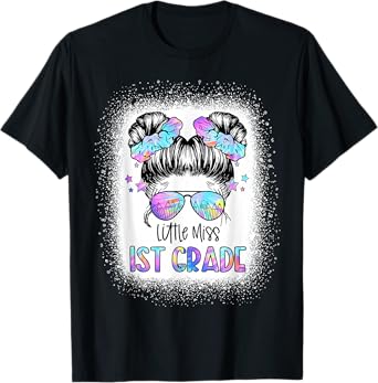 Little Miss 1st Grade First Day Of School First Grade Girls T-Shirt