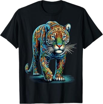 Jaguar Colorful Animal Zoo Jaguars T-Shirt