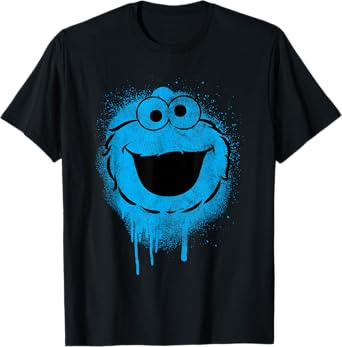 Sesame Street Cookie Monster Graffiti Spray Face T-Shirt