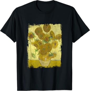 Sunflowers by Vincent Van Gogh Famous Painting T-Shirt