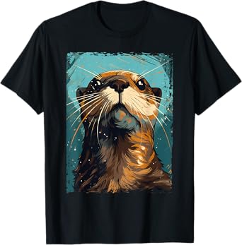 River Otter t shirt for boys & girls Cute Otter Animal Funny T-Shirt