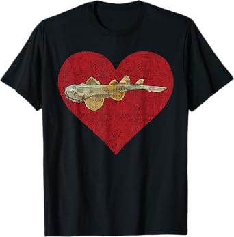 Tasselled Wobbegong Valentines Day Shark Love Fingerprint T-Shirt