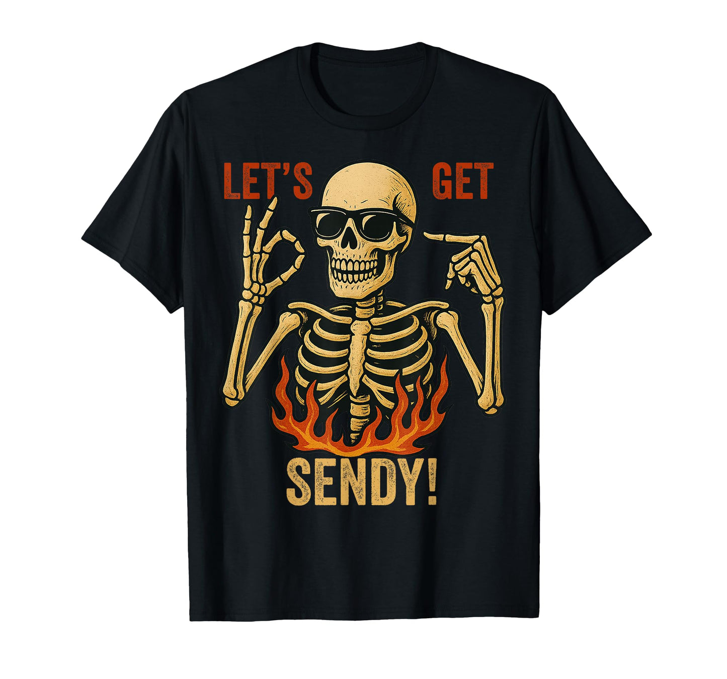 67 Emote Skeleton Six Seven Let's Get Sendy 67 Meme Funny 67 T-Shirt