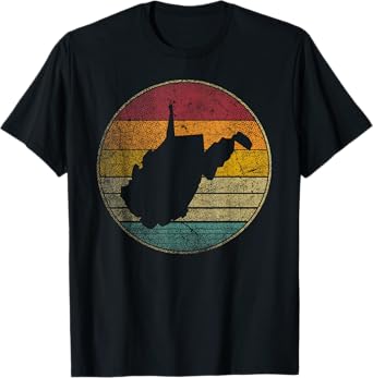 West Virginia Shirt Love Sun Retro Vintage Men Women Gift T-Shirt