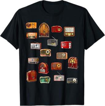 Funny Sheldon Nerdy Vintage Retro Antique Radio Geek Gift T-Shirt