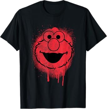 Sesame Street Elmo Graffiti Spray Face T-Shirt