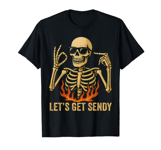 67 Emote Skeleton Six Seven Let's Get Sendy 67 Meme Funny 67 T-Shirt