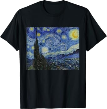 Starry Night by Vincent van Gogh | Famous Painting T-Shirt