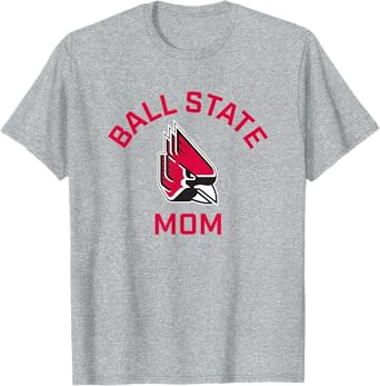Ball State University Cardinals Arched Mom T-Shirt