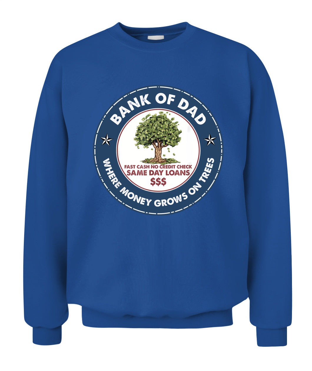 Funny Father Bank Shirt Fast Cash No Credit Check Dad Jokes T-Shirt