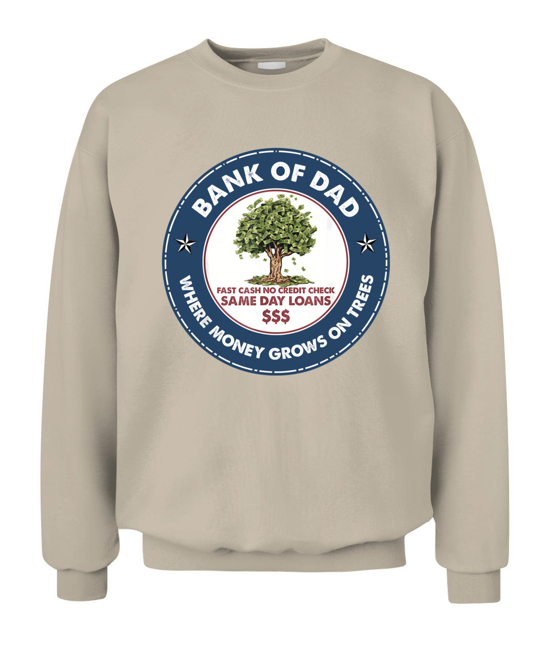 Funny Father Bank Shirt Fast Cash No Credit Check Dad Jokes T-Shirt
