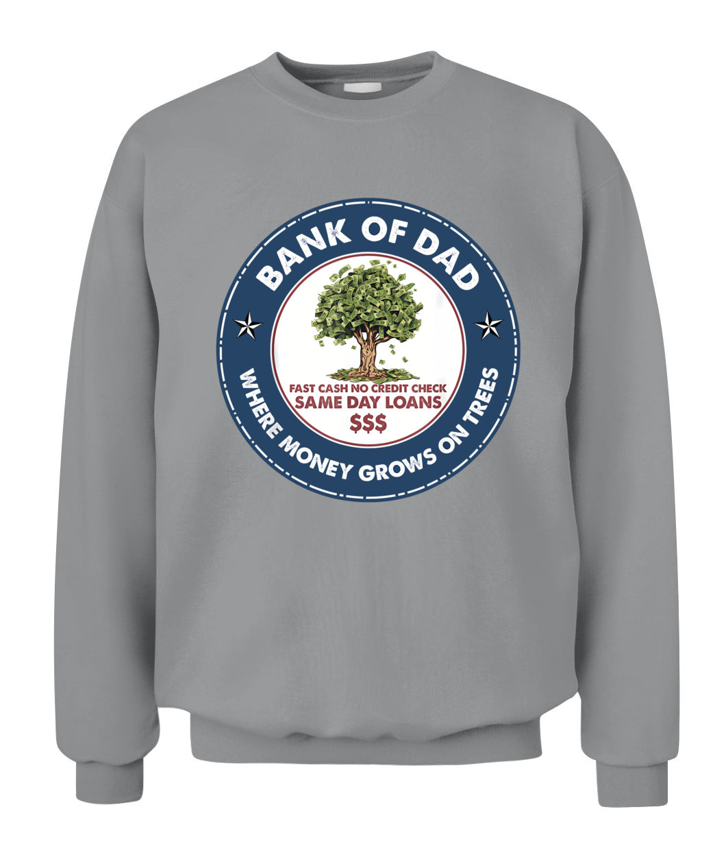 Funny Father Bank Shirt Fast Cash No Credit Check Dad Jokes T-Shirt